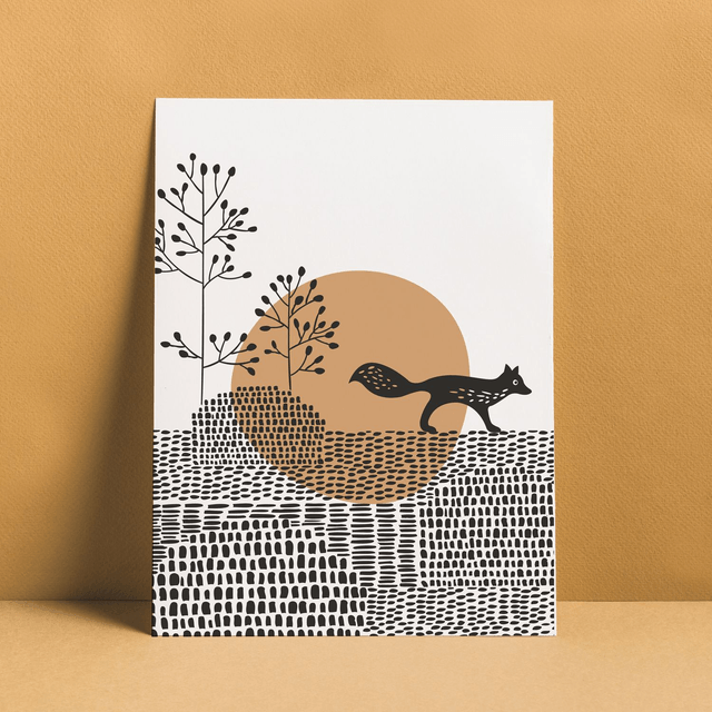 AFFICHE RENARD NOIR