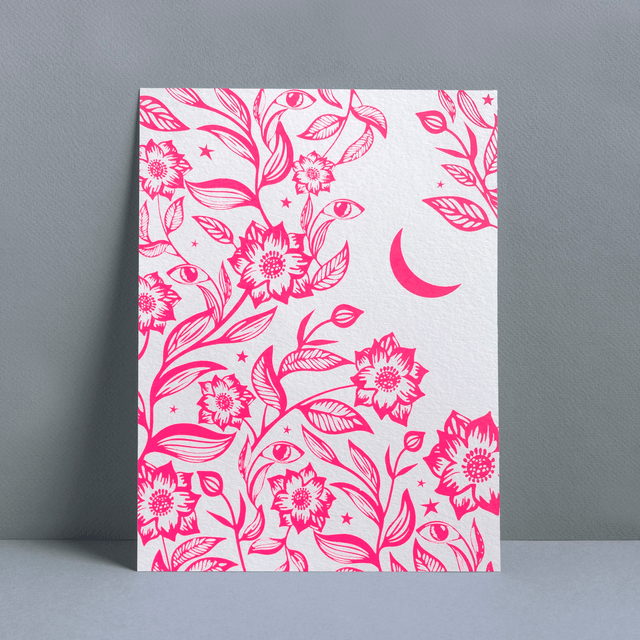 AFFICHE DOUCE NUIT ROSE FLUO