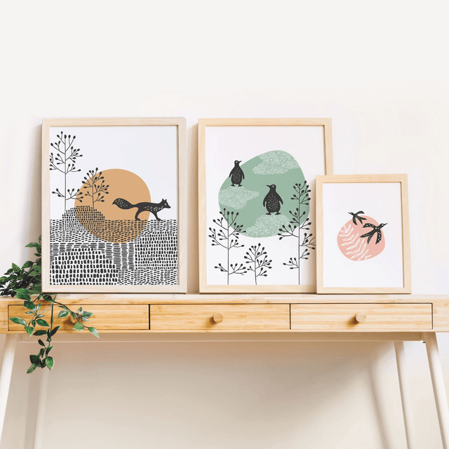 AFFICHE MINI ENVOLÉE ROSE