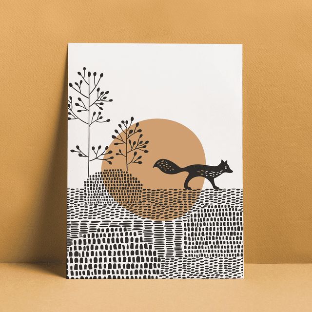 AFFICHE RENARD NOIR
