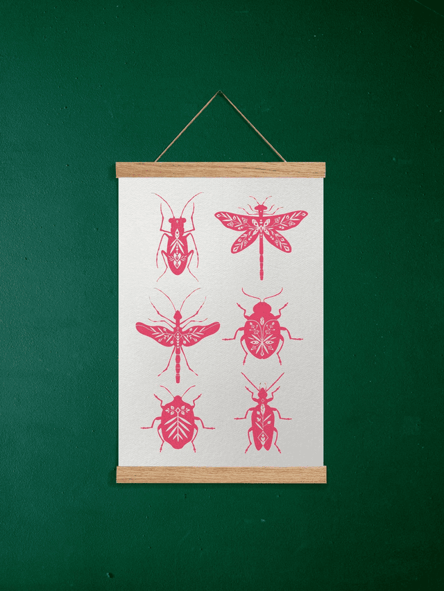 AFFICHE GRAND FORMAT COLLECTION ROSE FLUO