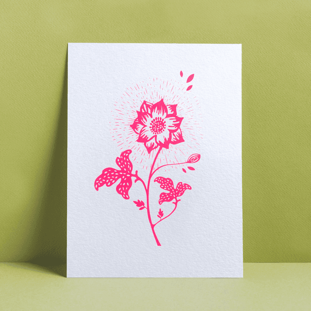 AFFICHE LÉONIE ROSE FLUO